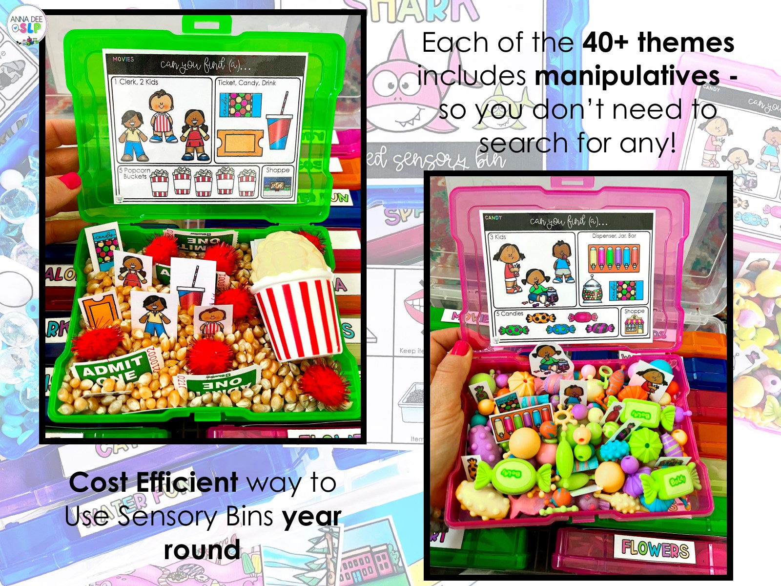 Themed Sensory Bins 2.0 for speech therapy preview page 5