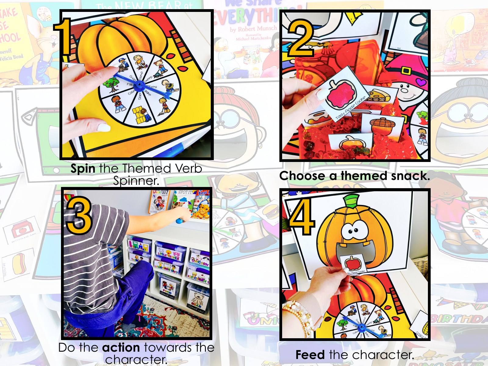 Fall Interactive Feeding Game for speech therapy preview page 2
