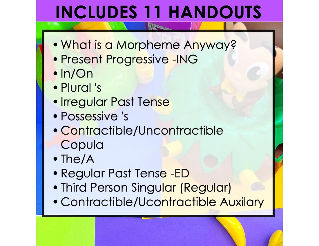 Grammar Handouts for speech therapy preview page 4