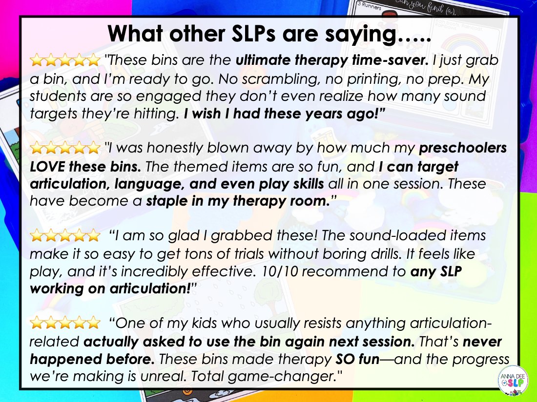 Late Sounds Articulation Sensory Bins for speech therapy preview page 11