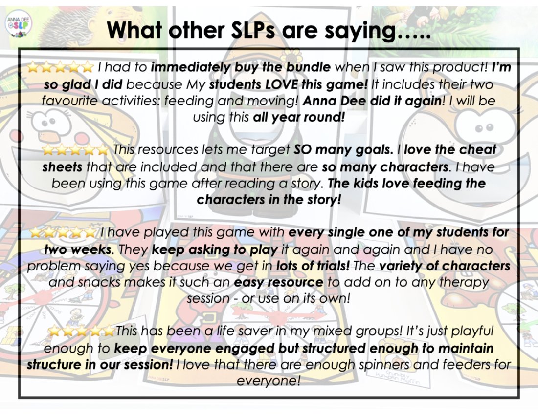 Fall Interactive Feeding Game for speech therapy preview page 7