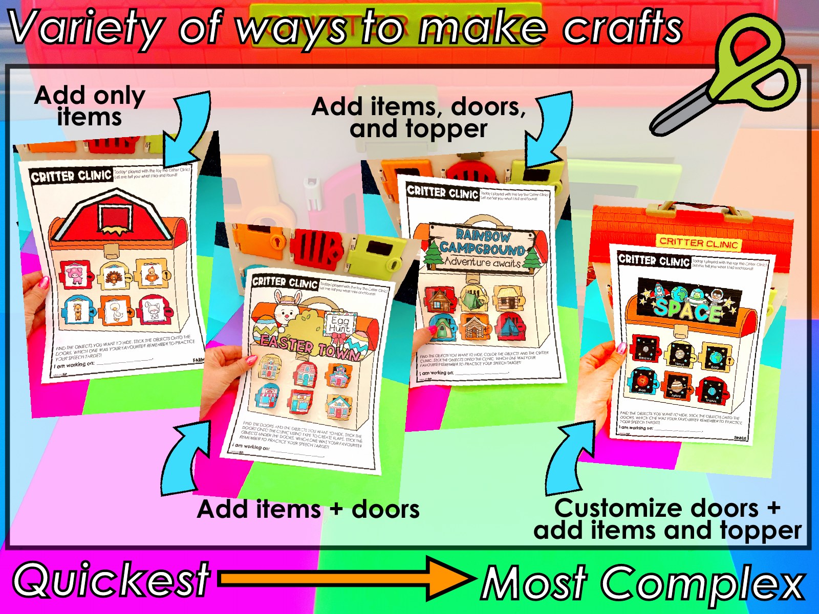Critter Clinic Craft Sheets for speech therapy preview page 2