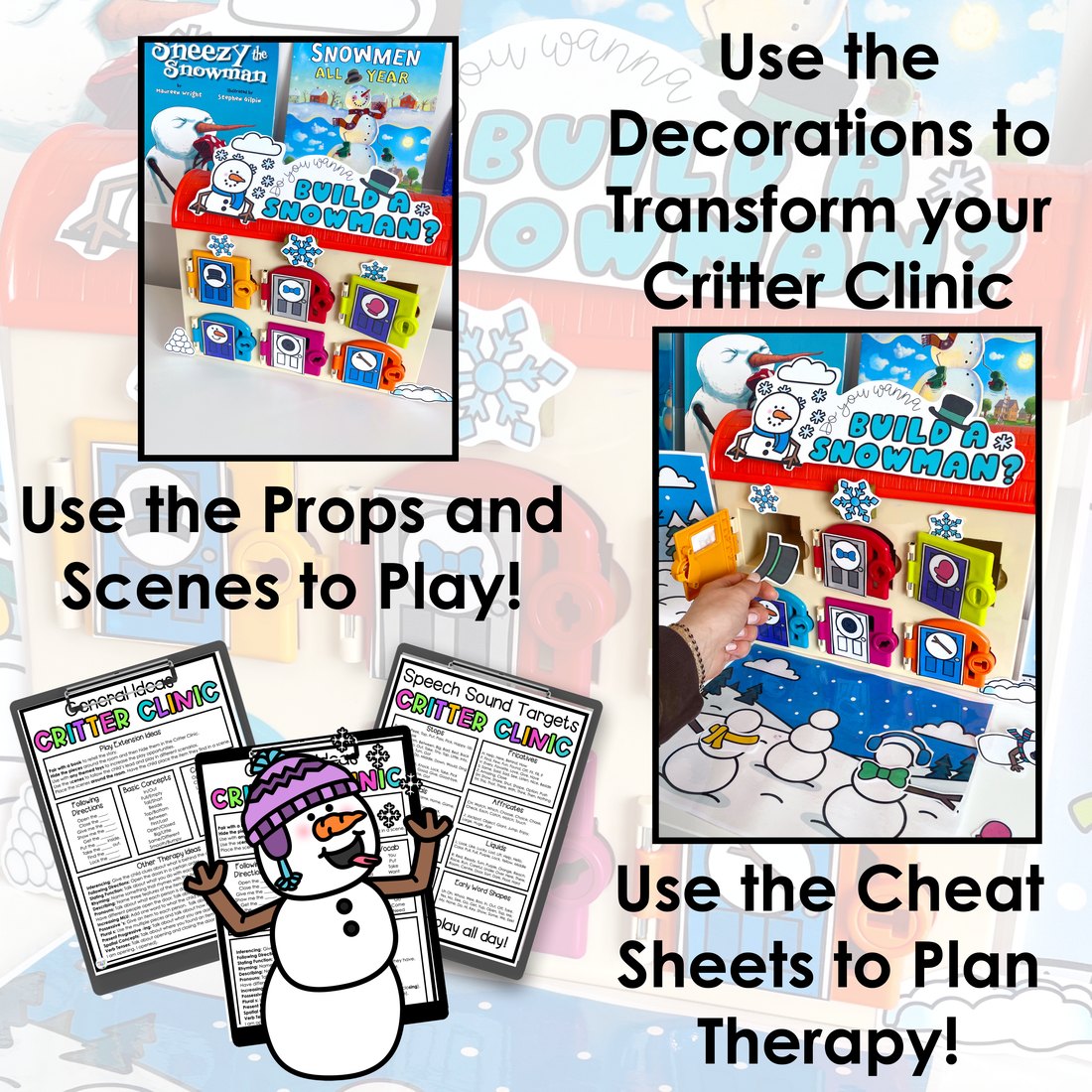 Snowman Critter Clinic speech therapy toy companion – image 3