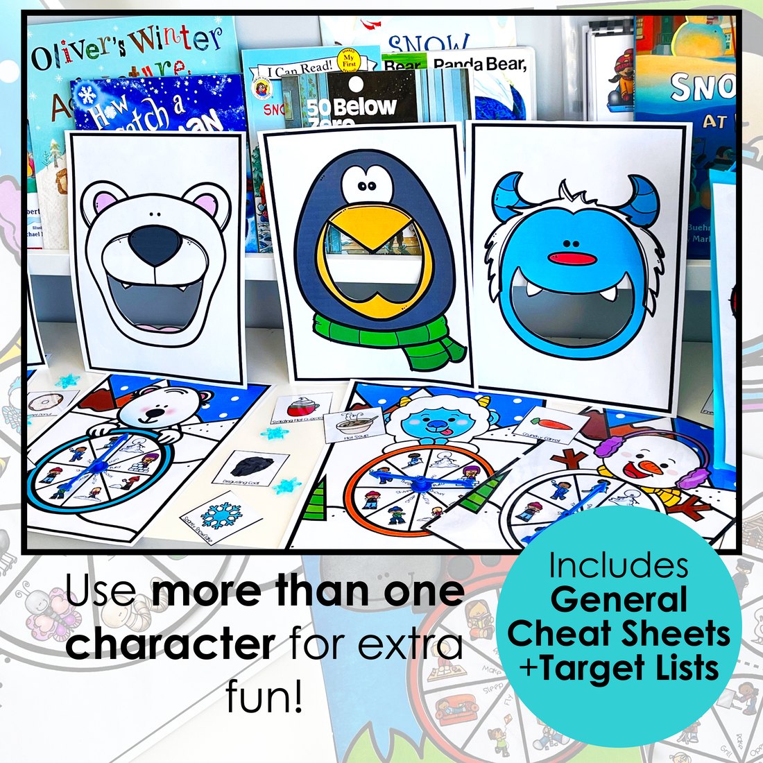 Winter Interactive Feeding Game for speech therapy – image 4