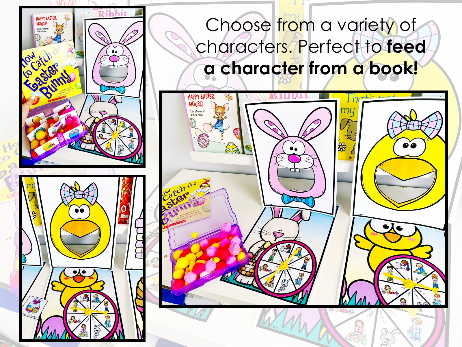 Easter Interactive Feeding Game for speech therapy preview page 3