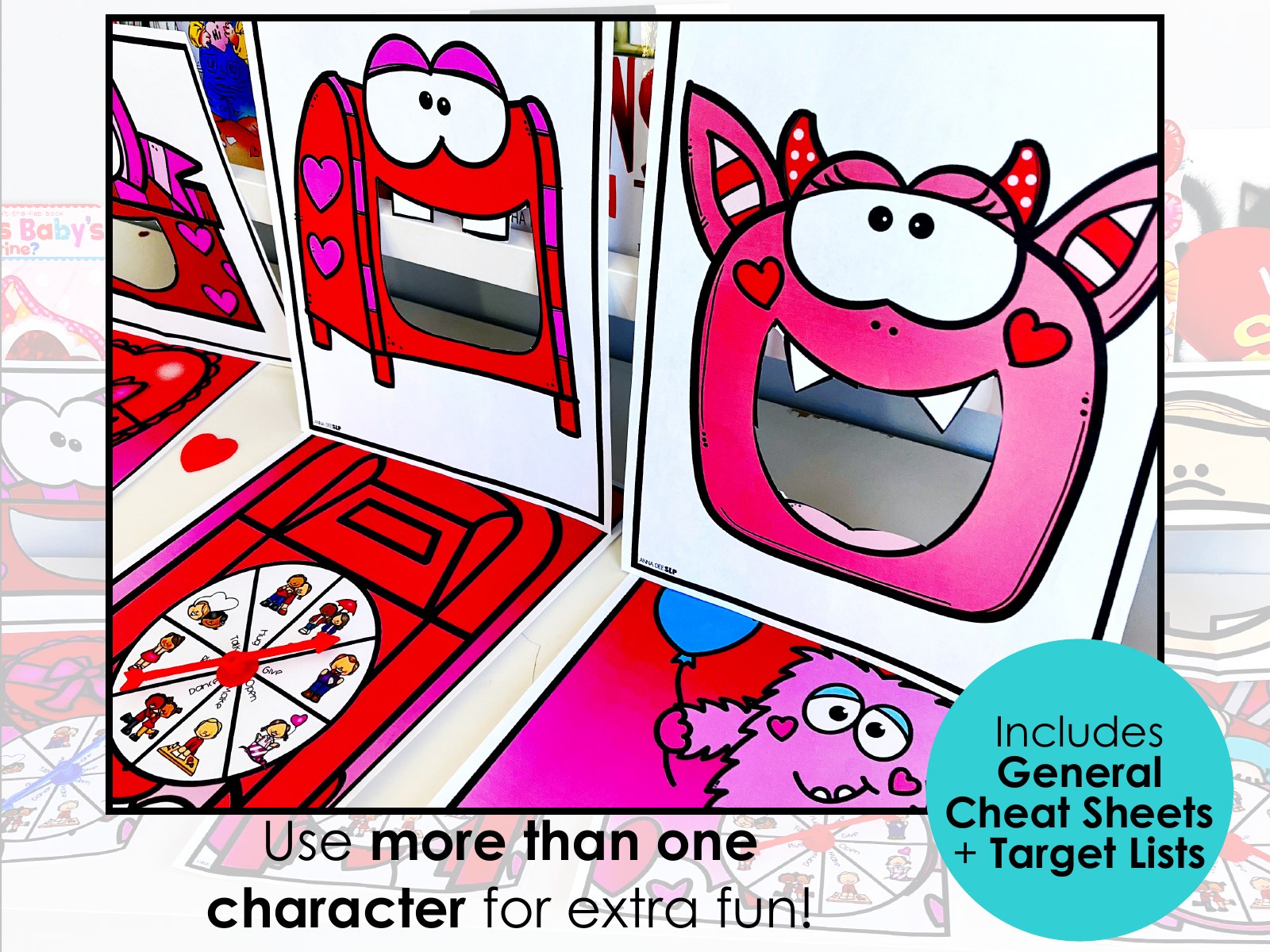 Valentine's Day Interactive Feeding Game for speech therapy preview page 4