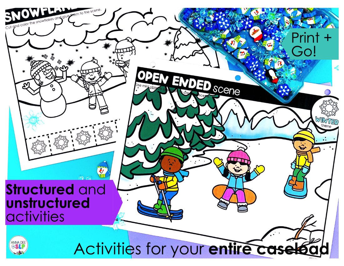 Themed Activities and Worksheets Bundle for speech therapy preview page 2