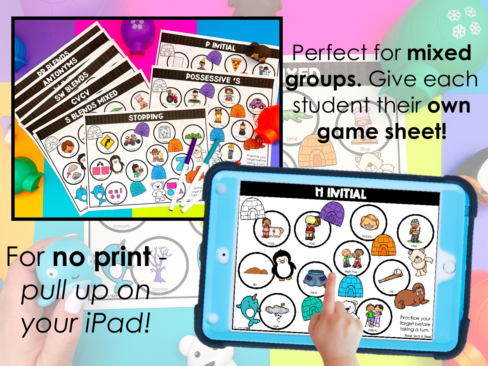 Polar Sort and Seek Toy Companion for speech therapy preview page 3