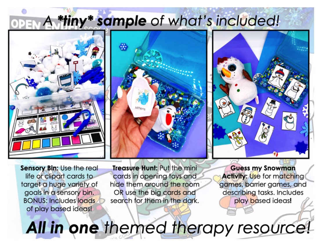 Winter Activities and Worksheets for speech therapy preview page 6