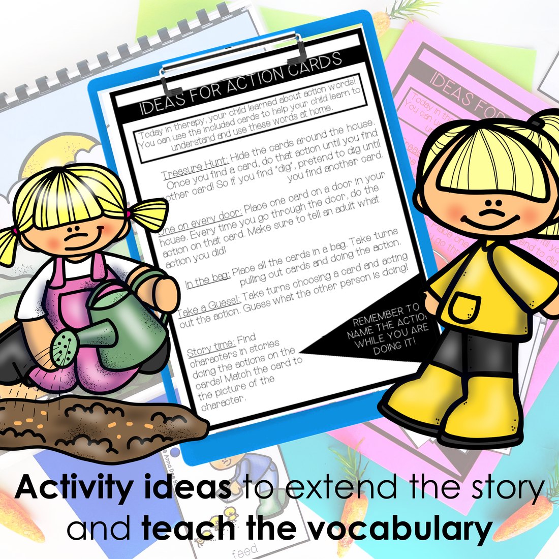 Spring Repetitive Gross Motor Story Book for speech therapy – image 4