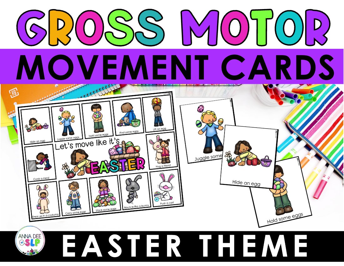 Easter movement cards for speech therapy preview page 1
