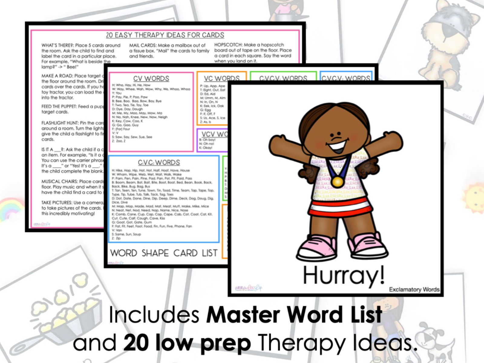 Apraxia Early Word Shapes Drill Cards for speech therapy preview page 6