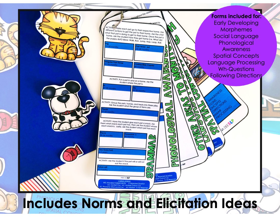 Play Based Language Screener for speech therapy preview page 4