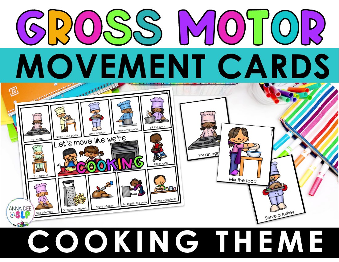 Cooking movement cards for speech therapy preview page 1
