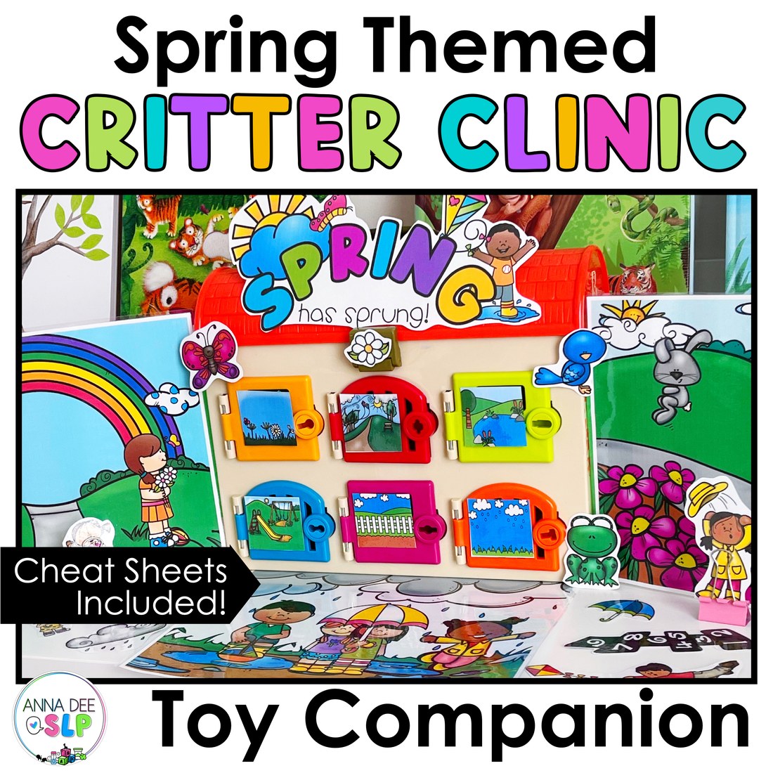 Spring Critter Clinic speech therapy toy companion