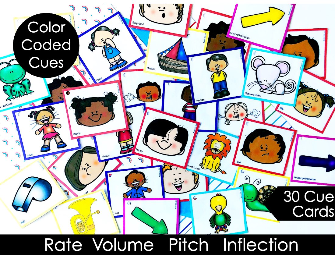 Apraxia Intonation and Prosody Cue Cards for speech therapy preview page 3