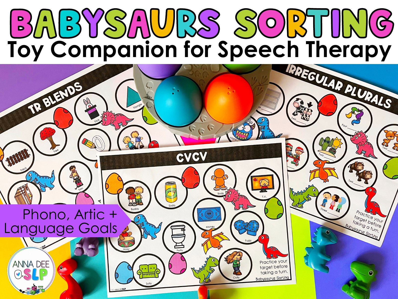 Babysaurs Sorting Toy Companion for speech therapy preview page 1