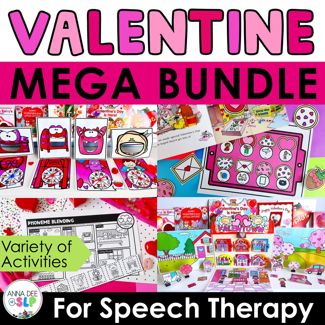 Valentine's Day Activity Bundle for speech therapy