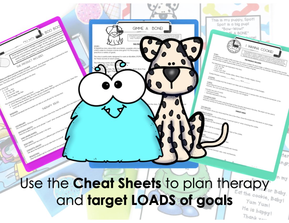 Apraxia Repetitive Book Bundle for speech therapy preview page 4