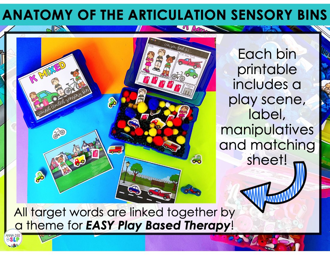 Articulation Sensory Bins BUNDLE for speech therapy preview page 2