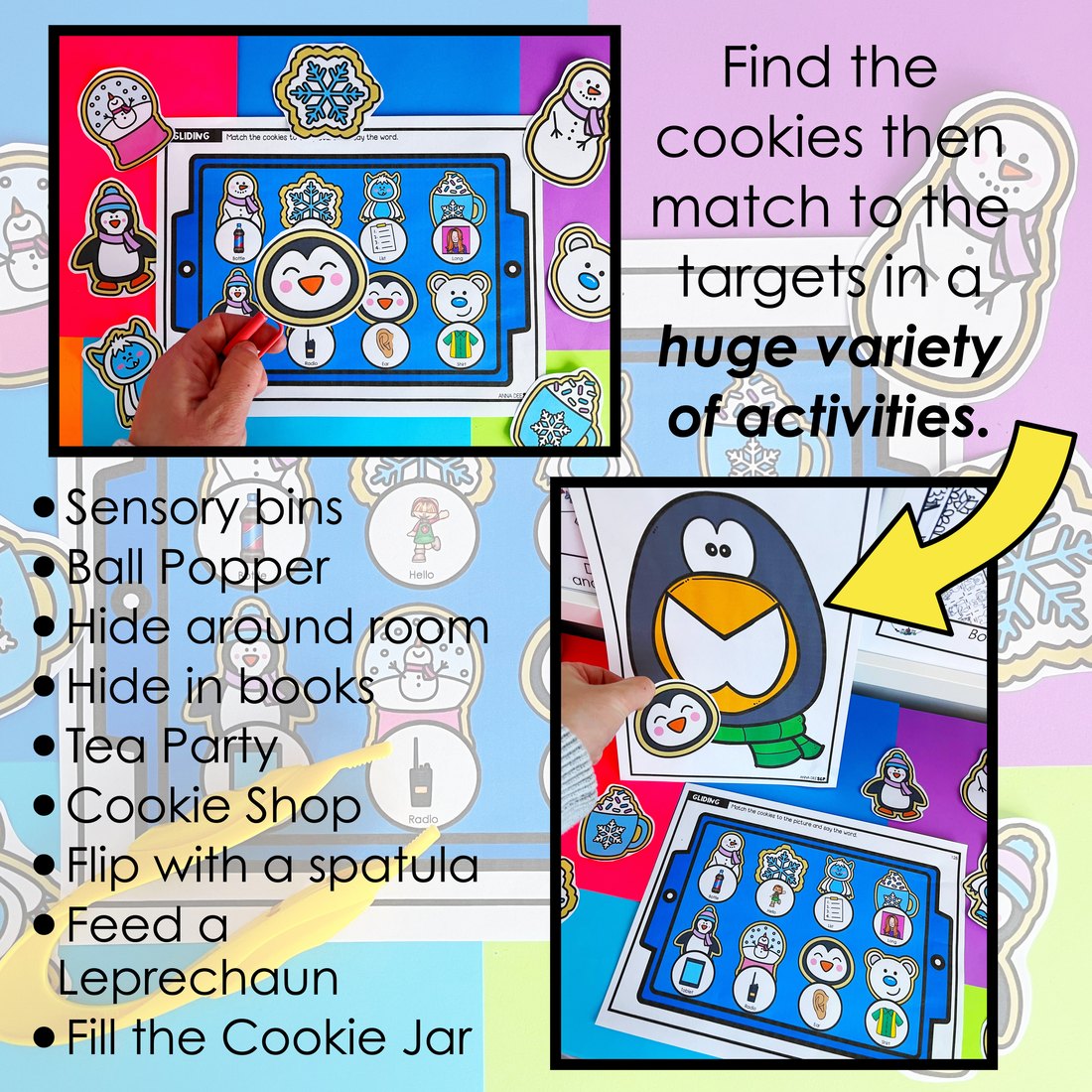 Winter say and play activity for speech therapy – image 2