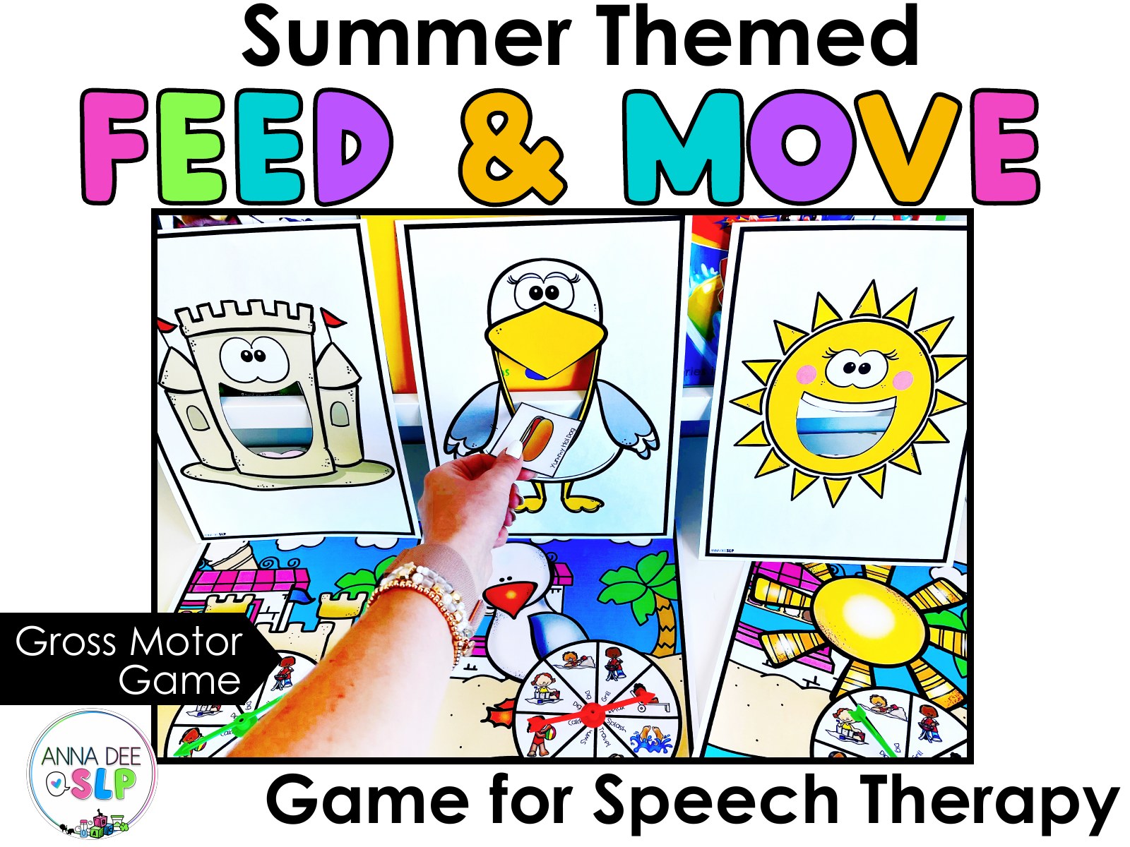 Summer Feed and Move Game for speech therapy preview page 1