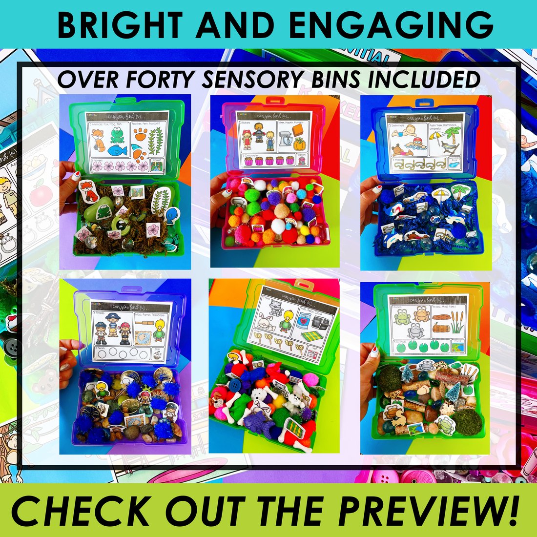 Early Sounds Articulation Sensory Bins for speech therapy – image 4