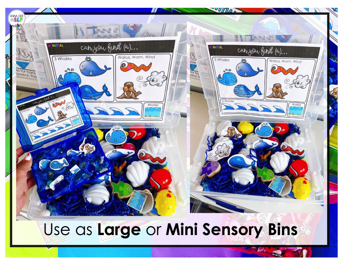Early Sounds Articulation Sensory Bins for speech therapy preview page 4