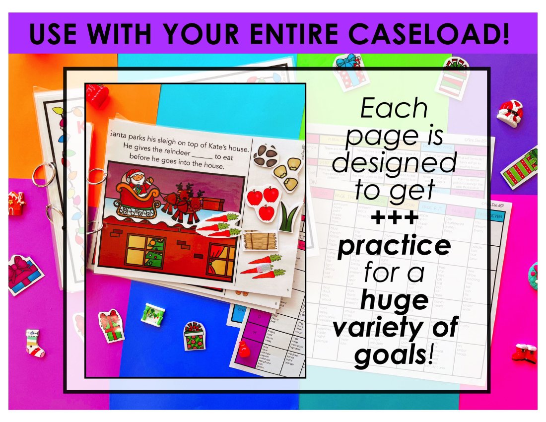 Christmas Interactive Book for speech therapy preview page 3