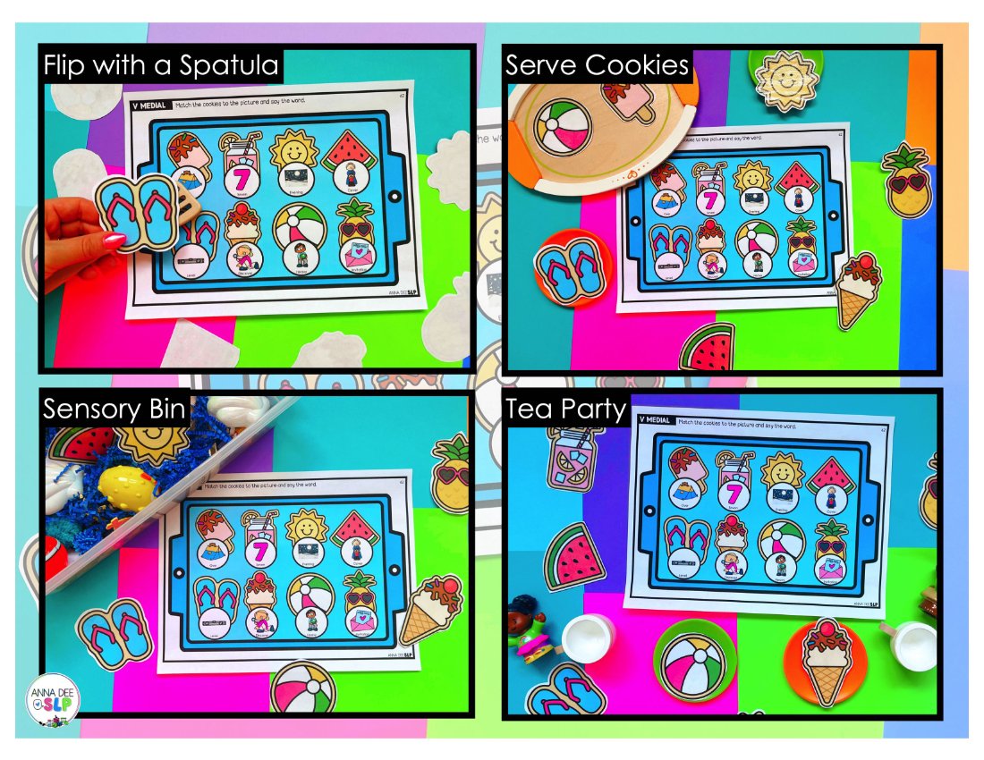 Summer say and play activity for speech therapy preview page 3