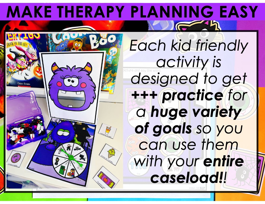Halloween Activities Bundle for speech therapy preview page 2