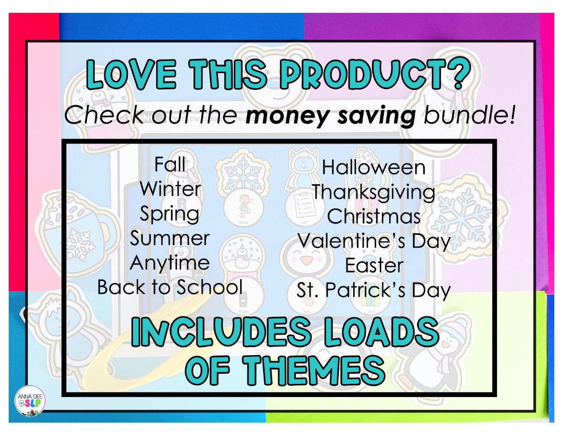 Winter say and play activity for speech therapy preview page 9