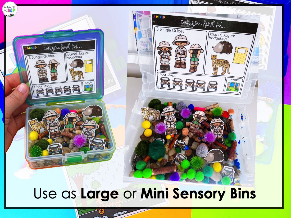 Late Sounds Articulation Sensory Bins for speech therapy preview page 4