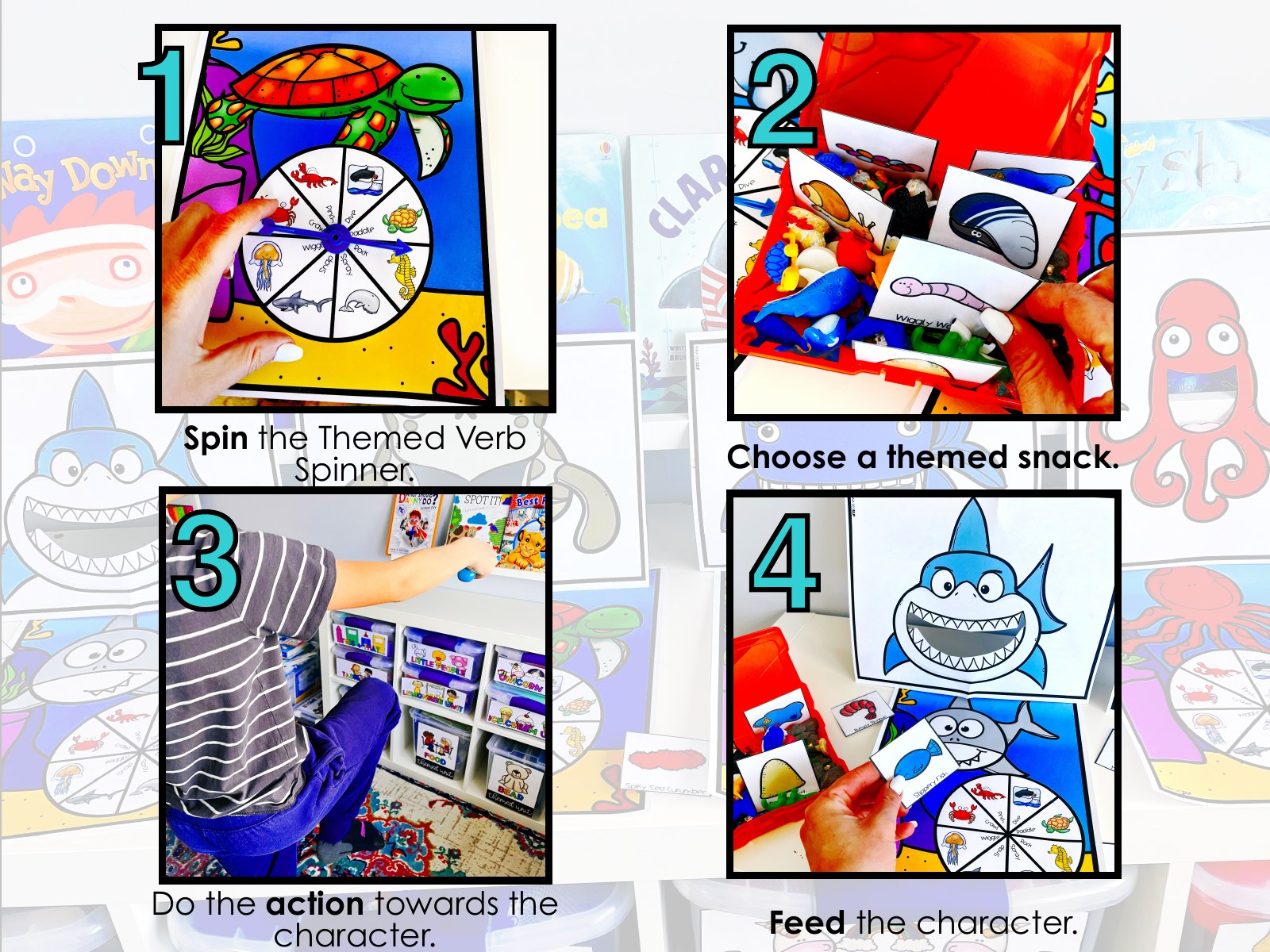 Ocean Interactive Feeding Game for speech therapy preview page 2