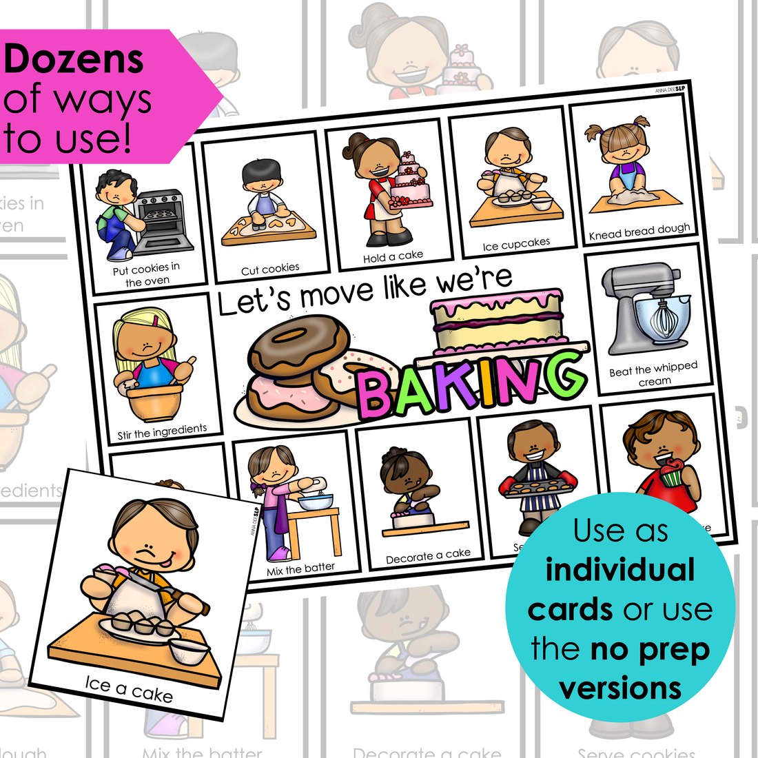 Baking movement cards for speech therapy – image 2