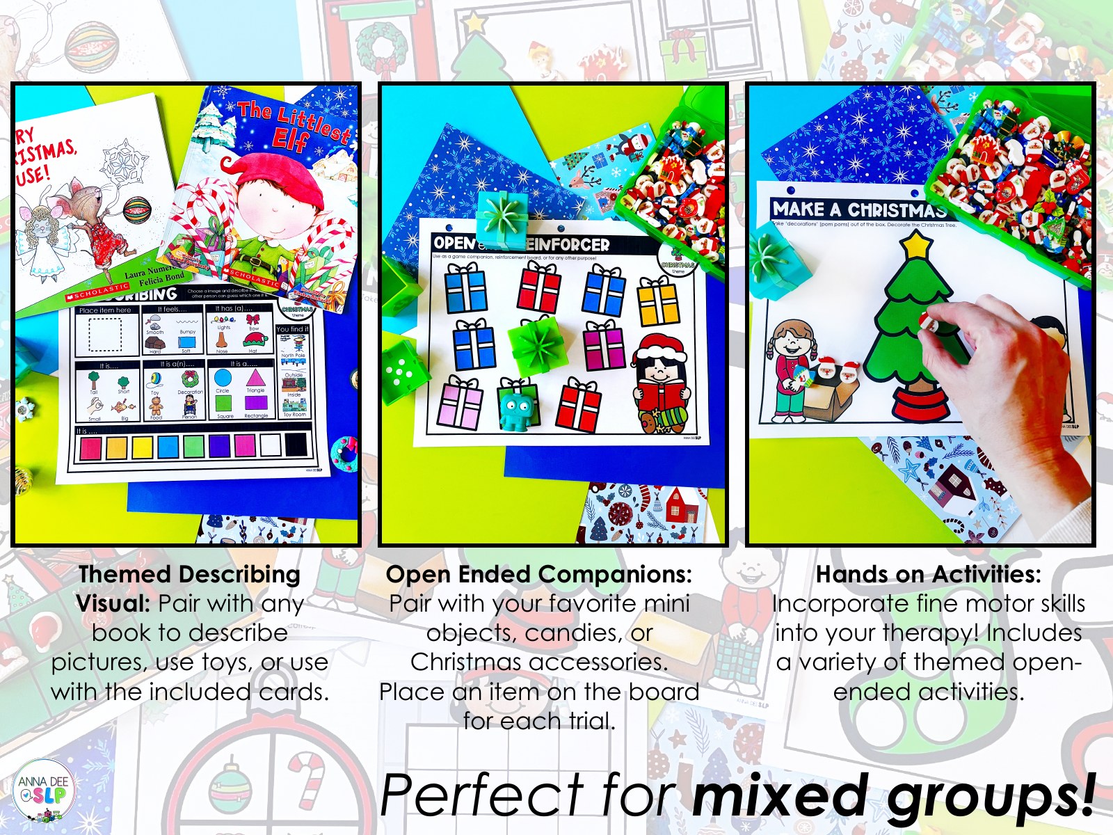 Christmas Activities and Worksheets for speech therapy preview page 5