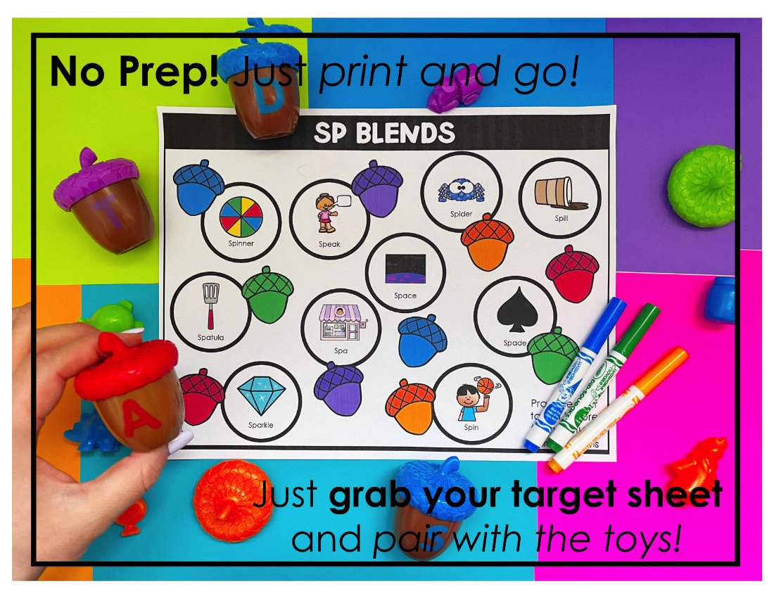 Alphabet Acorns Toy Companion for speech therapy preview page 2