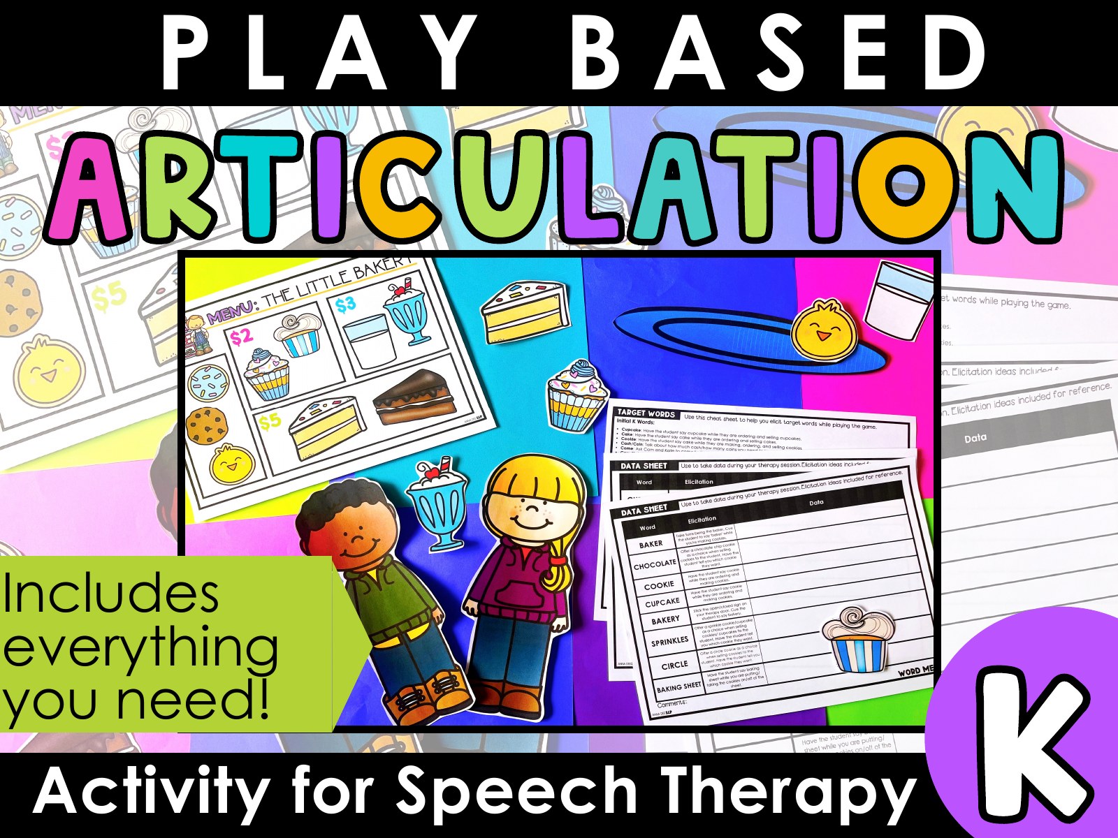 K Articulation Activity for speech therapy preview page 1