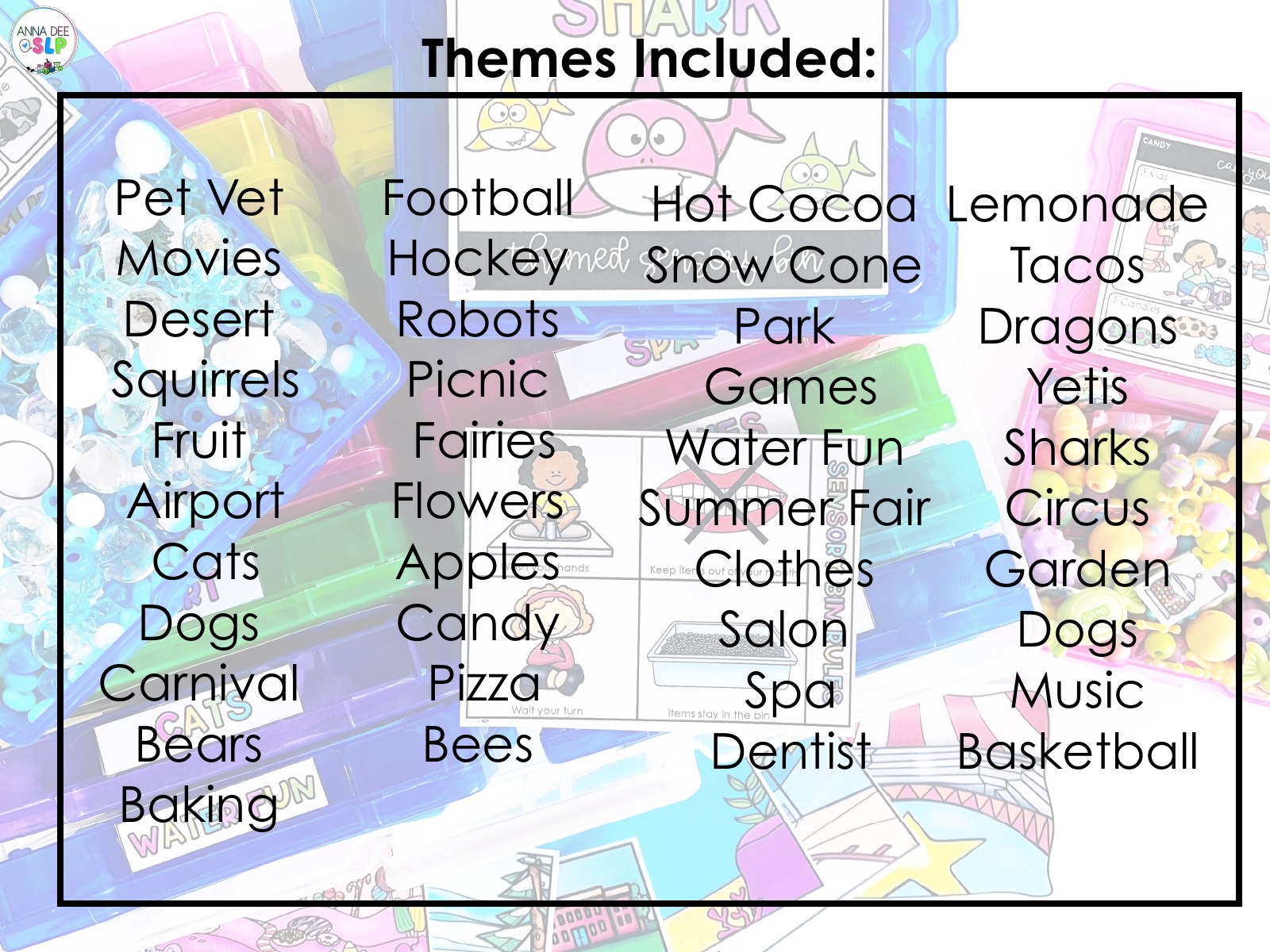 Themed Sensory Bins 2.0 for speech therapy preview page 9