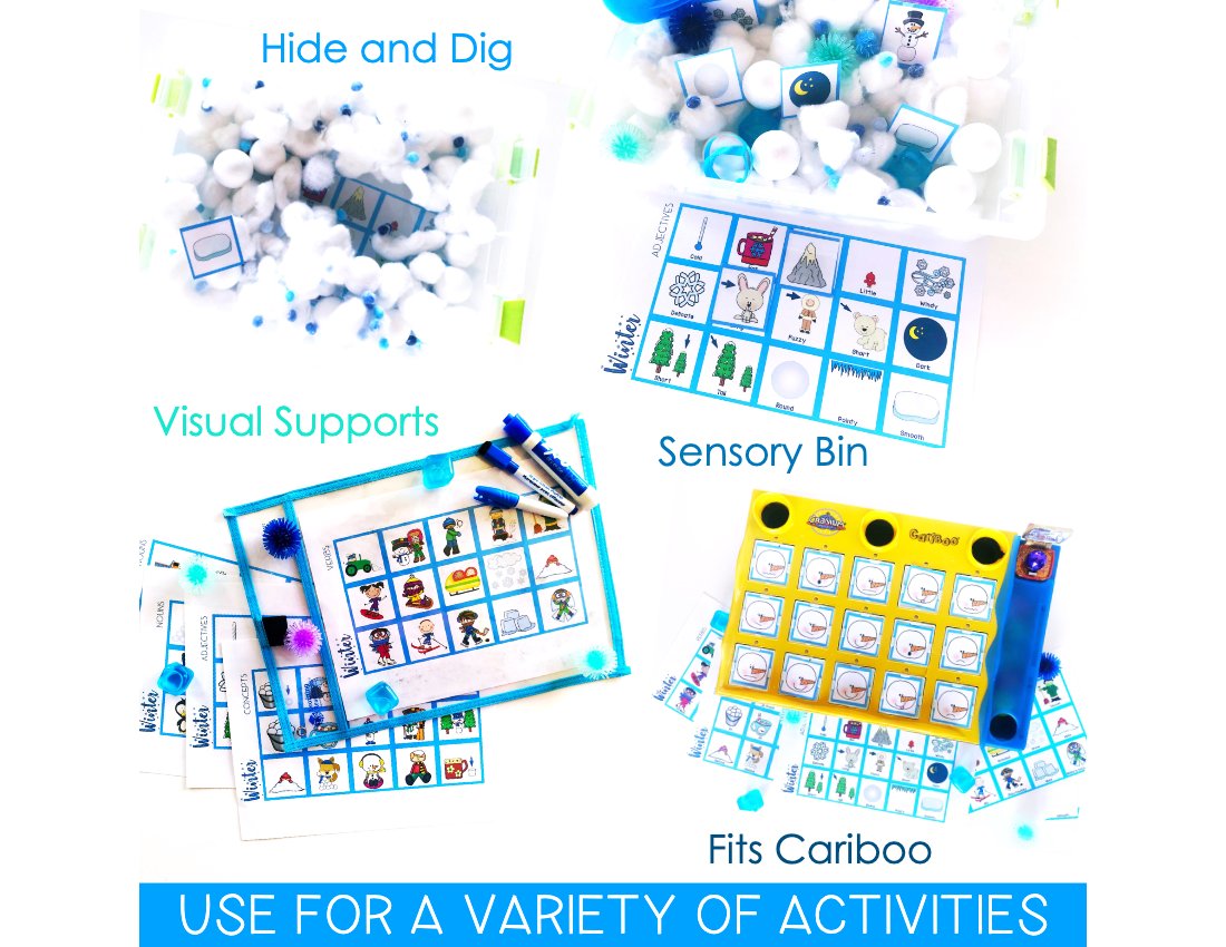 Winter Visual Supports for speech therapy preview page 3