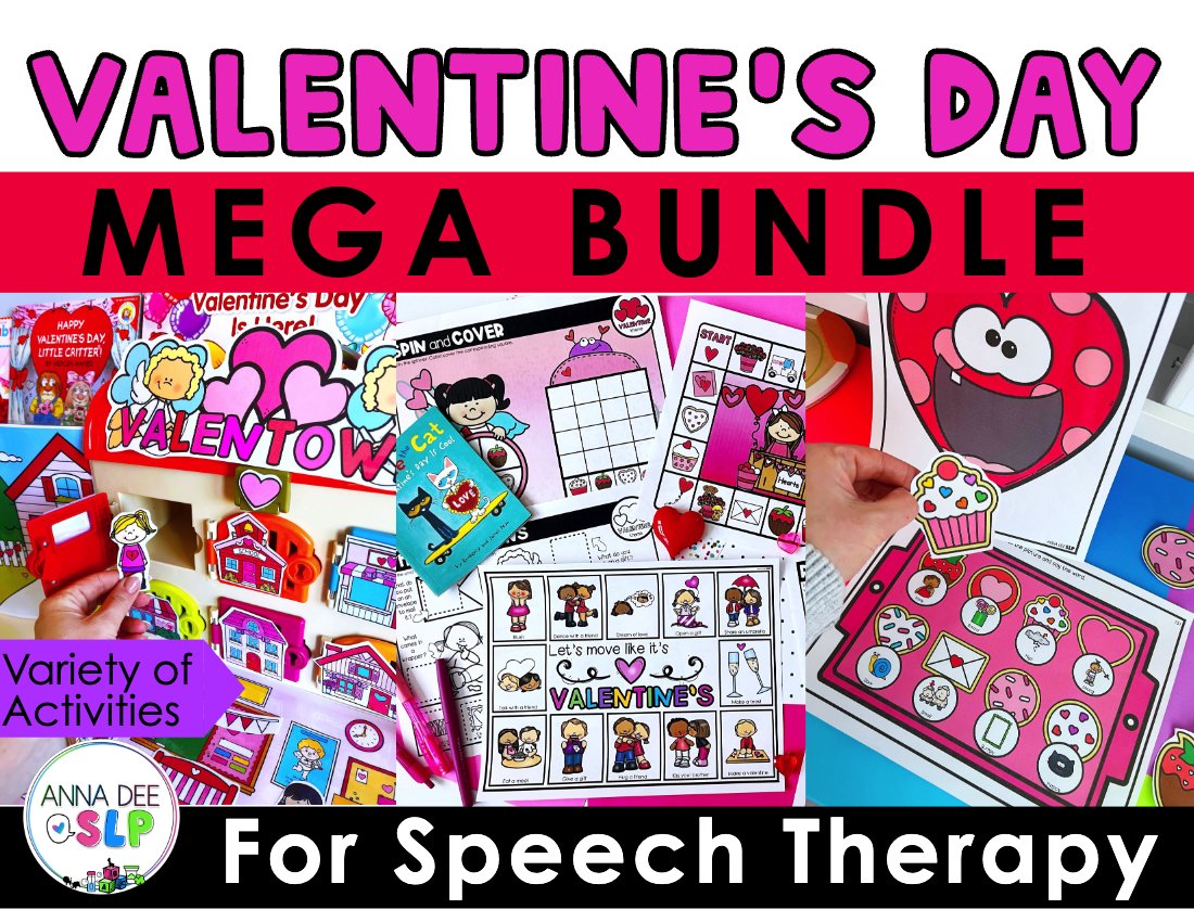 Valentine's Day Activity Bundle for speech therapy preview page 1
