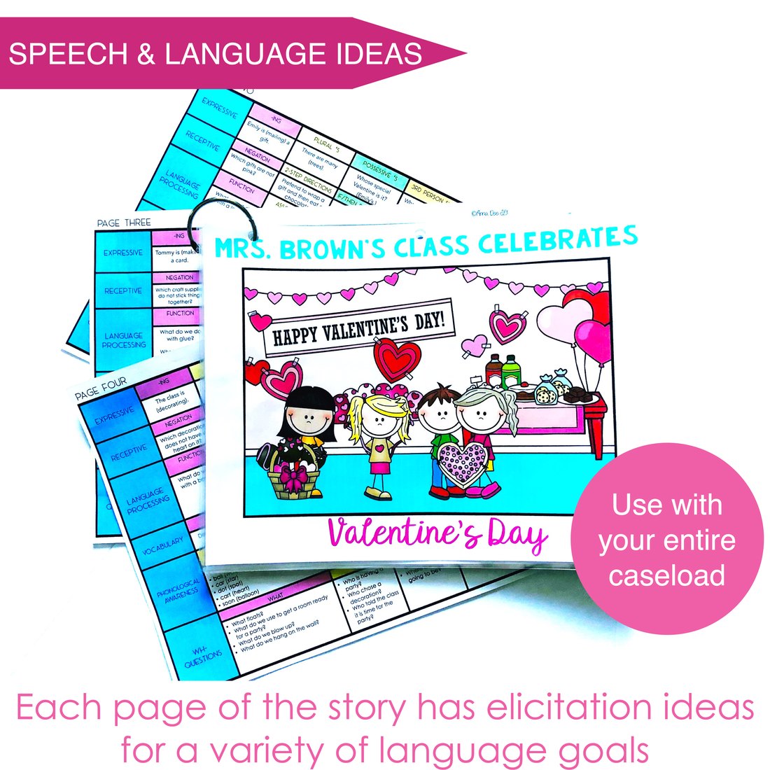 Valentine's Day Interactive Book for speech therapy – image 4