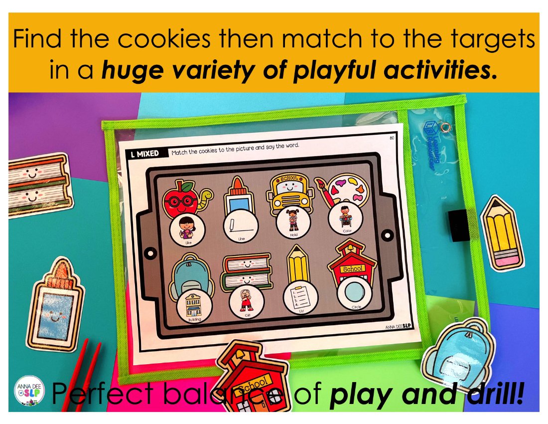 Back to School say and play activity for speech therapy preview page 2
