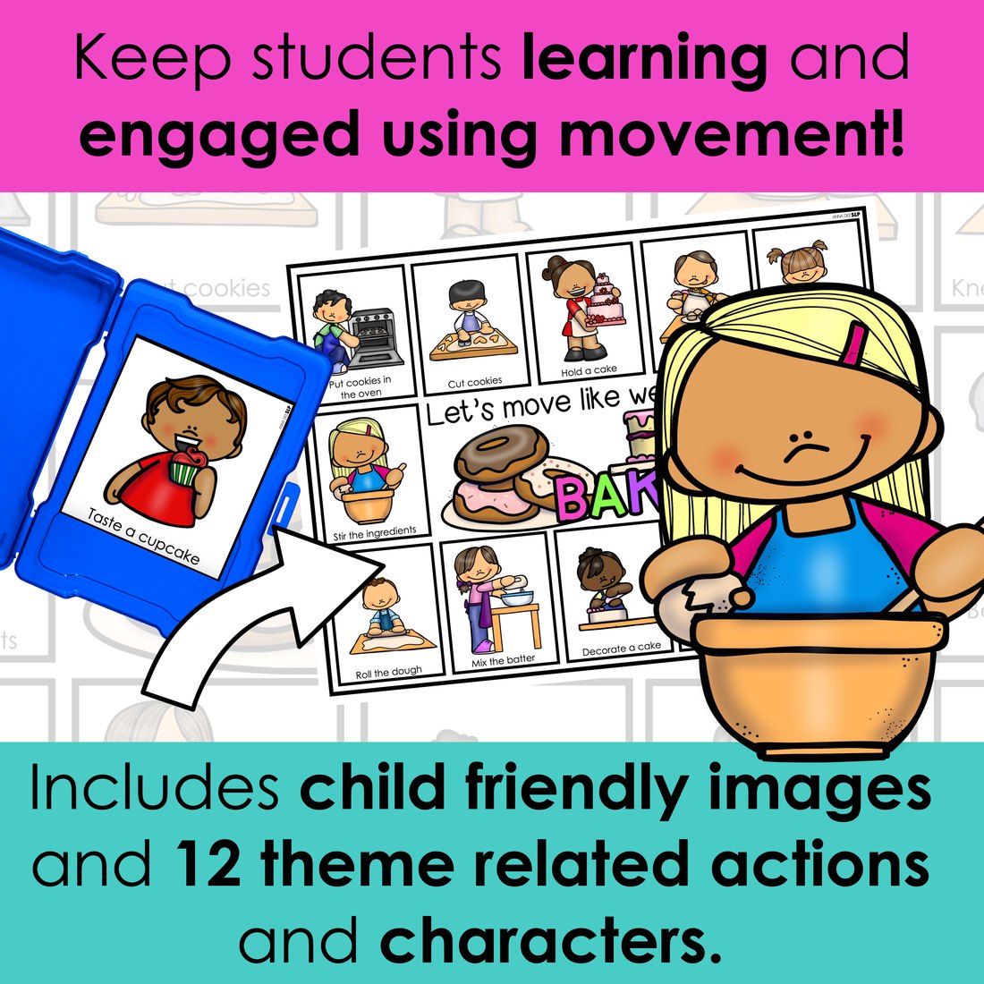 Baking movement cards for speech therapy – image 3