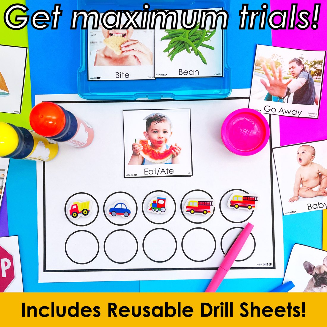 Apraxia Word List and Photo Drill Cards for speech therapy – image 3