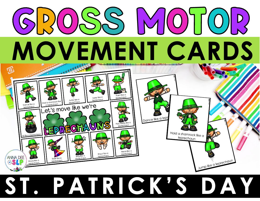St. Patrick's Day movement cards for speech therapy preview page 1