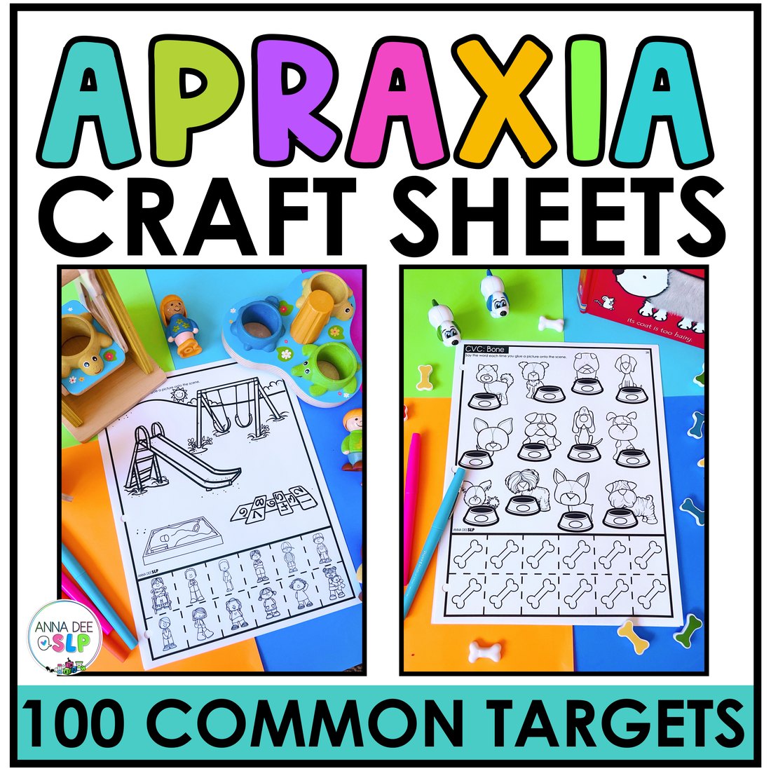 Apraxia of Speech Craft Sheets for speech therapy