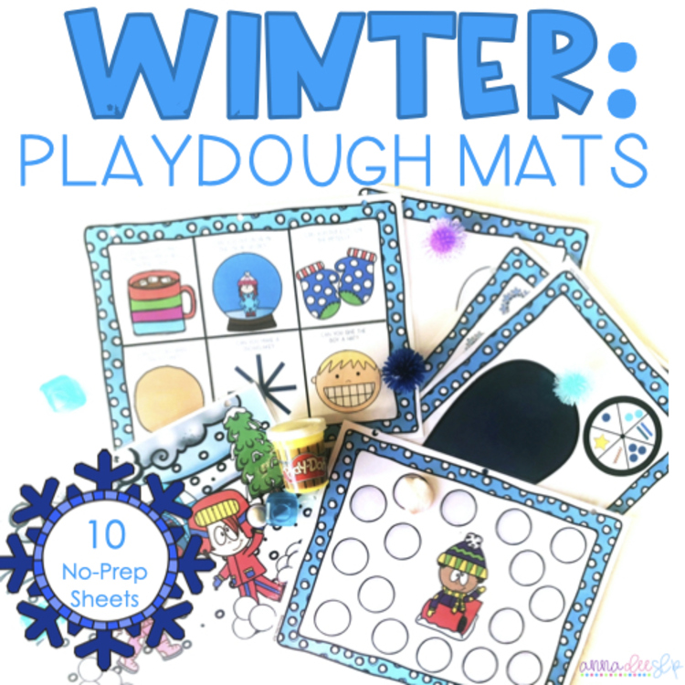 Winter Play Doh Activity for speech therapy