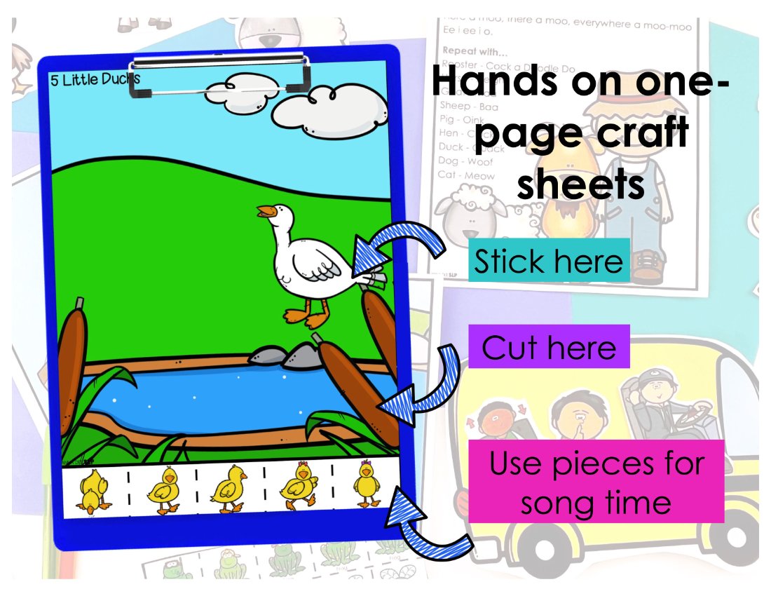 Song Companions and Props for speech therapy preview page 6