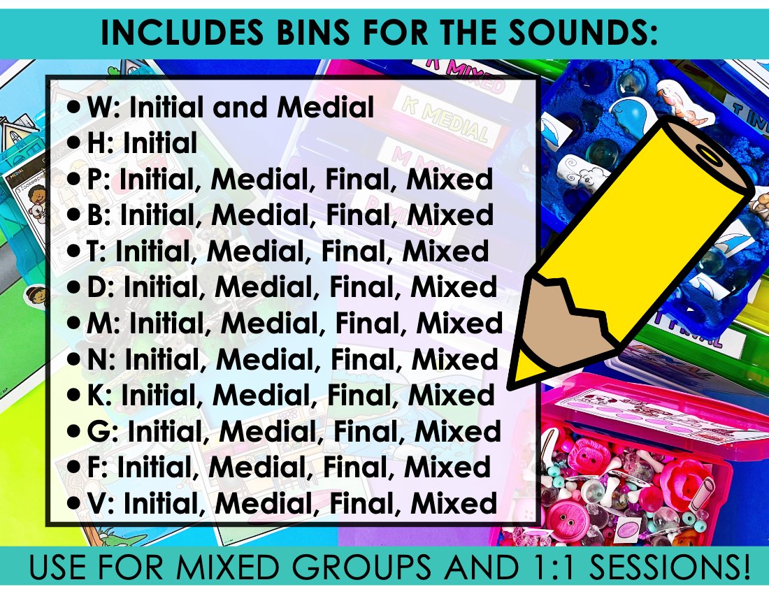 Articulation Sensory Bins BUNDLE for speech therapy preview page 9